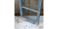 Fenêtre antique patine bleue trois vitres